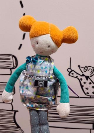 Leporello Kinderbuchmaskottchen Frau Erna