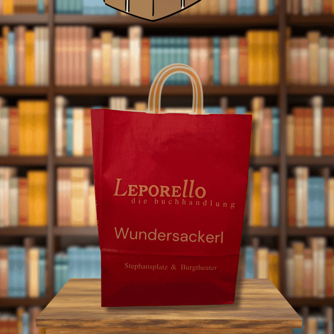 Buchgeschenke fallen in ein Leporello Wundersackerl.